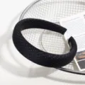 Serre-tête en tissu noir classique à pois blancs, accessoire de coiffure élégant pour femmes. - Petit Pois Noir