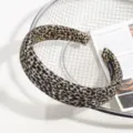 Serre-tête en tissu motif léopard style coréen accessoire de cheveux tendance pour femme automne. - Léopard Jaune Brun