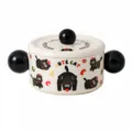 Cute cat ceramic dual-ear soup bowl, creative household instant noodle bowl with lid and handles. - Spherical Soup Pot