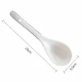 White ceramic soup spoon with hanging hole, large size 23cm for home kitchen dining table use. - Large Soup Ladle