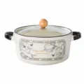 Ceramic soup bowl with lid 8 inch 785ml white porcelain noodle bowl kitchen tableware - Glass Lid Small Double-Ear Noodle Bowl