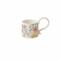 Elegante keramische koffiekop met mooi bloemmotief en uniek handvat, witte beker van 260ml. - 260ml / Melkwitte Enkele Kop