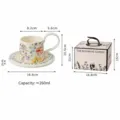 Elegante keramieken koffiekop en schotel set met bloemenmotief en luxe cadeauverpakking. - 260ml / Melkwitte Kop En Schotel Geschenkdoos