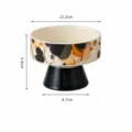 Frutero de cerámica con pie alto plato decorativo para aperitivos arte de mesa moderno minimalista - Flores Amarillas Caja de Regalo