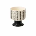 Taza de vela de ceramica pie alto copa de helado taza de cafe con patron de mimosa 220ml - Taza de Aromaterapia - Mimosa