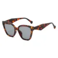 Gafas de Sol Geométricas con Tachuelas Carey Moda Tendencia Retro Montura Grande Lentes - Montura Carey Lente Gris
