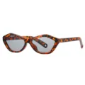 Fashionable geometric tortoiseshell small-frame sunglasses for women men UV protection - Tortoise Frame Gray Lens