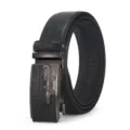Herren Automatik Ledergürtel Schwarzes Kroko-Muster Ratschengürtel Metall Schnalle Stil - 115cm / Stil 3