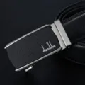 Herren Automatik-Schnalle Ledergürtel, business lässiger schwarzer Gurt für den Alltag. - 115cm / Stil 1
