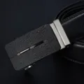 Men's leather belt automatic buckle black business casual belt genuine leather strap - Style 5