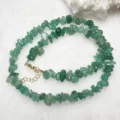 Collana con Pietre Naturali Cristallo Verde Gioielli Donna Accessorio Moda Regalo - Giada avventurina
