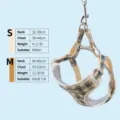 Haustier kariert Brustgurt Geschirr atmungsaktives Mesh Design fuer kleine Katzen Hunde weich leash - M / Thai-Blau