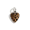 Leopard print heart pendant charm for DIY jewelry necklace bracelet and phone strap accessories. - Leopard Print Heart Charm (001)