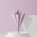 Ombrello lungo viola taro con otto stecche, elegante design giapponese per la protezione. - 8 Stecche con Custodia Impermeabile / viola taro