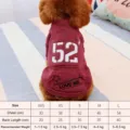 Warm winter dog hoodie for small pets, cute fleece pet sweatshirt with letter print. - XXS / Burgundy