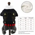 Dog Winter Denim Jacket Fleece Lined Warm Four-Legged Pet Coat for Puppy Small Dogs - XS / Black