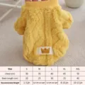 Cute winter warm dog clothes pet puppy fleece sweater with size chart for small dogs - S / Yellow