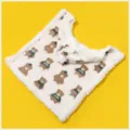 Cute pet fleece cloak winter warm cat cape soft plush bear pattern puppy clothing apparel - S / Cappuccino Bear