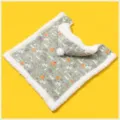Cute pet cloak winter warm cat cape with strawberry pattern and cozy fleece trim for small pets - S / Green Forest
