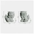 Kreative chinesische Sandstein-Löwen-Figur, süße Tischdeko und perfektes Geschenk. - Hip-Hop Große Größe