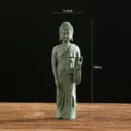 Zen green sandstone standing Buddha statue ornament for home living room decor SKU - Standing Left Hand