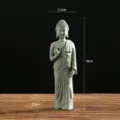 Green Sandstone Buddha Statue Zen Figurine 18cm Desktop Decor Variant Style Green - Standing Right Hand