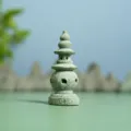 Miniature stone pagoda figurine for fish tank aquarium landscaping zen garden micro landscape decor. - Small Size (Three Pools Mirroring The Moon)