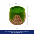 Vaso di fiori in polpa floccata muschio succulenta piccolo bonsai vaso decorazione - Modello in Polpa B-Floccato Marrone