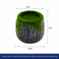 Grey pulp flocked flower pot succulent mini plant bonsai container diameter 8x9cm 320g - Pulp Model B-Flocked Grey