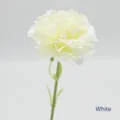 Fausse fleur de œillet blanc artificiel tige unique pour salon table décoration - Blanc