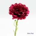 Fleur artificielle oeillet tige unique rouge vin en soie decoration interieure table - Bordeaux