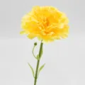 Fausse fleur oeillet jaune artificiel tige courte en soie pour deco de table maison - Jaune