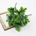 Kunstmatig monstera blad kleine bundel wit plastic groen huwelijk bloemarrangement - Wit