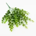 Artificial eucalyptus branches plastic green plant fake leaves flower home decor bouquet - Yellow