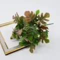 Kunstmatige Monstera Blad Plastic Groene Plant Bundel voor Bruiloft en Huis Decor - Oranje