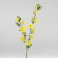 Fiore di gelsomino giallo artificiale stelo singolo 2 rami fresco casa matrimonio - Giallo