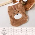 Cute brown fleece pet dog clothes warm teddy bear winter apparel with leash ring XS to XL sizes - XS / Brown