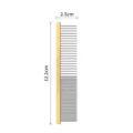 Pet grooming comb 2.5x12.2cm metal pin brush for cat and dog daily care tool - S / Gold