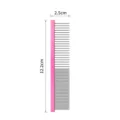 Colorful pet steel comb for dogs and cats, durable metal teeth for daily pet grooming and care. - S / Rose Red