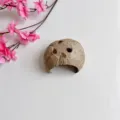 Casa nascondiglio per criceto in guscio di noce di cocco naturale habitat per piccoli animali - Grande Casetta Rifugio in Guscio di Noce di Cocco con Fori / 10-12cm