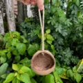 Nido de ave de cáscara de coco natural con cuerda colgante, ideal para pequeñas mascotas. - Nido de Pájaro de Cáscara de Coco Colgante 10cm