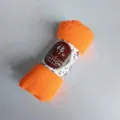 Orange crinkle cotton scarf, natural wrinkled hijab and breathable fashion wrap for women. - Orange