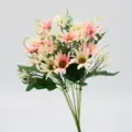 Artificial small daisy bouquet fake flowers pastoral style home decor photo props pink - Light Pink