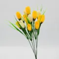 Bouquet di fiori artificiali bicolore elegante per la decorazione del soggiorno di casa moderna. - Giallo