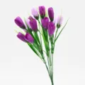 Bouquet di fiori di tulipano artificiale viola per decorazione domestica e matrimonio - Viola