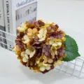 Flor de hortensia artificial rama única vintage color otoño de seda decoración SKU - Amarillo Naranja