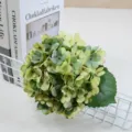 Hortensia verde retro artificial de tallo único para la gran decoración de mesa de boda - Verde