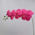 Artificial Phalaenopsis Orchid Flower Branch Deep Purple Variant for Home Wedding Decor - Height Approx. 95cm / Deep purple