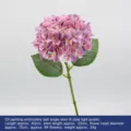 Hortensia artificial tallo único flor falsa retro morado boda fiesta decoración de mesa - Estilo B violeta claro