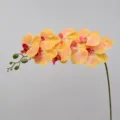 Artificial Phalaenopsis Orchid Single Branch 9 Heads Yellow Silk Fake Flowers Home Decor - Height Approx. 95cm / Yellow